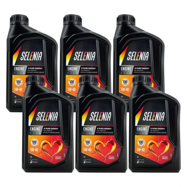 Olio Motore Selenia K Pure Energy 5W-40 6L Specifiche Fiat 955535-S2 C3