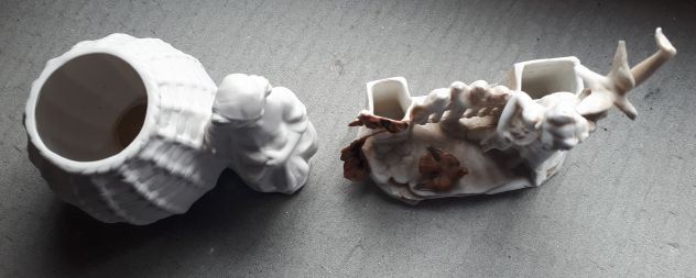2 antiche statuette in porcellana Biscuit Primi '900. - Foto 8