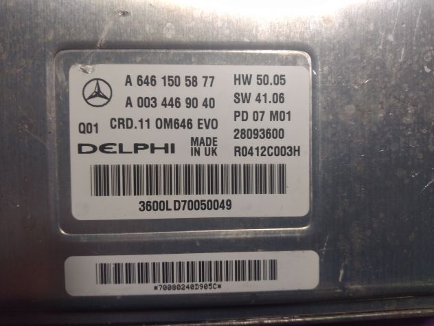 MERCEDES ECU DELPHI R0412C003H CRD 11 A646 150 58 77 A0034469040 HW 50.05