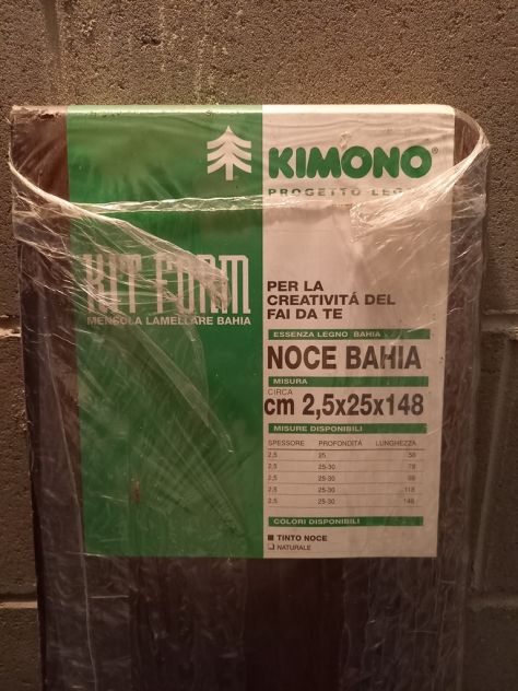 Mensola a muro Noce Bahia 2.5x25x148 cm