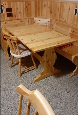 Tavolo fratino con angolo panca per baite e casa di montagna 69 euro