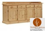 Mobili Rustici in Legno Credenza 4 Ante cod 300 Per Taverne Case Montagna Nuove