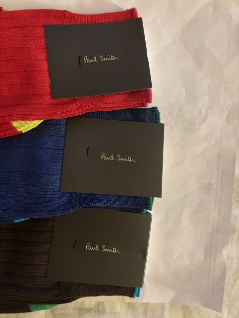 3 PAIA DI CALZE NUOVE LEGGERE DA UOMO FIRMATE ORIGINALI”PAUL SMITH”MADE IN ITALY - Foto 4