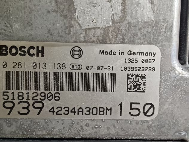 Centralina Motore Iniezione ECU BOSCH 0281013138 ALFA ROMEO 159 X3/X9 1.9 552046 - Foto 7
