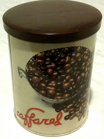 Scatola di Latta ovale Caffarel Dragees e coperchio anni '80 perfetta dell'epoca - Foto 4