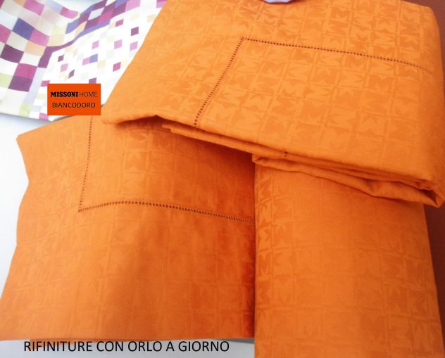 Missoni , Lenzuola Complete 4 pezzi ( modello copriletto ) in tre modelli .
