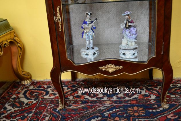 Vetrina con piano in marmo stile transizione Luigi XV - Foto 9