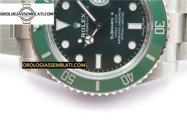 Rolex Replica SUBMARINER 116610 LV CERAMICA VERDE 904L 1:1 MIGLIOR EDIZIONE SU BRACCIALE SS 3135 V3 - Foto 7