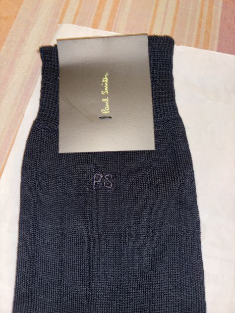 CALZE NUOVE DA UOMO LEGGERE IN COTONE FIRMATE ORIGINALI PAUL SMITH,MADE IN ITALY - Foto 5