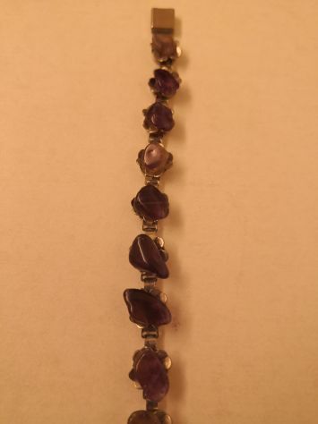 Braccialetto in metallo con 12 pietre dure di alta bigiotteria. - Foto 4