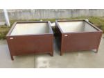 Fioriere Artigianali in Acciaio Effetto Corten 80x80x50 cm – Design Moderno
