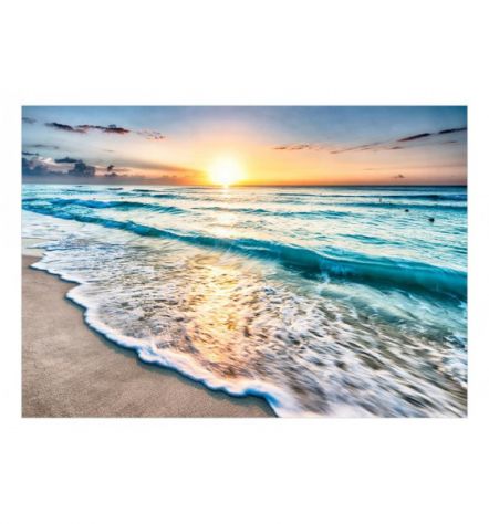 Fotomurale Adesivo Col Tramonto Tra Le Onde Arredalacasa - Foto 2