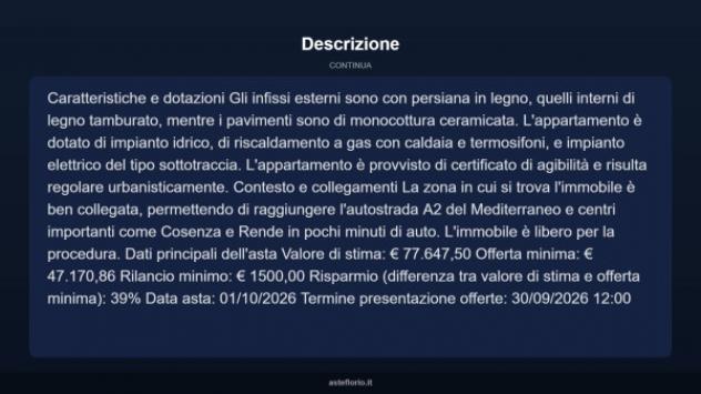 Immobile in asta di 105 m² in vendita a San Fili - Foto 13