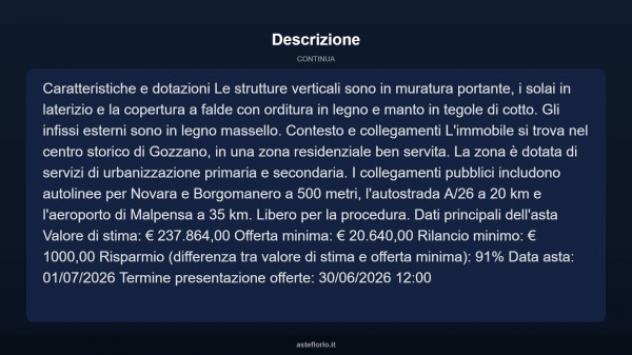 Immobile in asta di 1512 m² in vendita a Gozzano - Foto 5