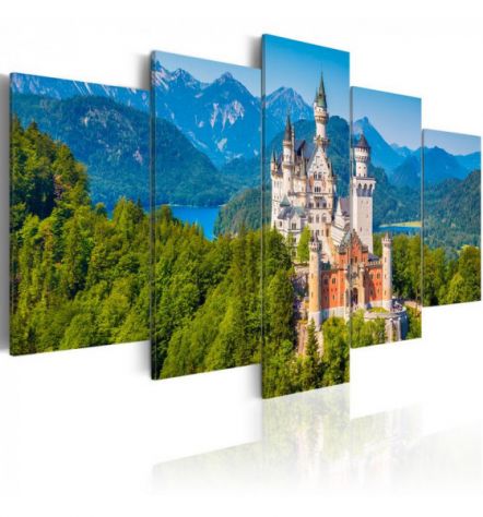 Quadro Castello In Montagna 100X50 E 200x100 ARREDALACASA