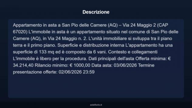 Immobile in asta di 133 m² in vendita a San Pio delle Camere - Foto 5