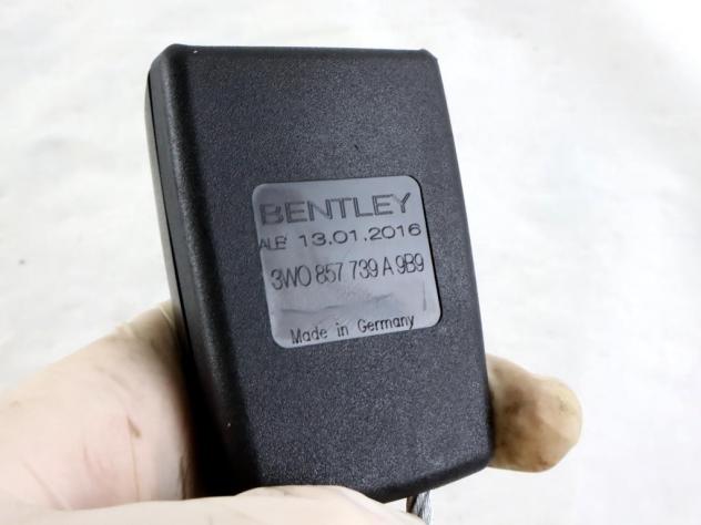 3W0857739A FIBBIA AGGANCIO CINTURA DI SICUREZZA POSTERIORE LATO SINISTRO BENTLEY CONTINENTAL GT 4.0 B 388KW 4X4 AUT 2P (2016) RICAMBIO USATO - Foto 5