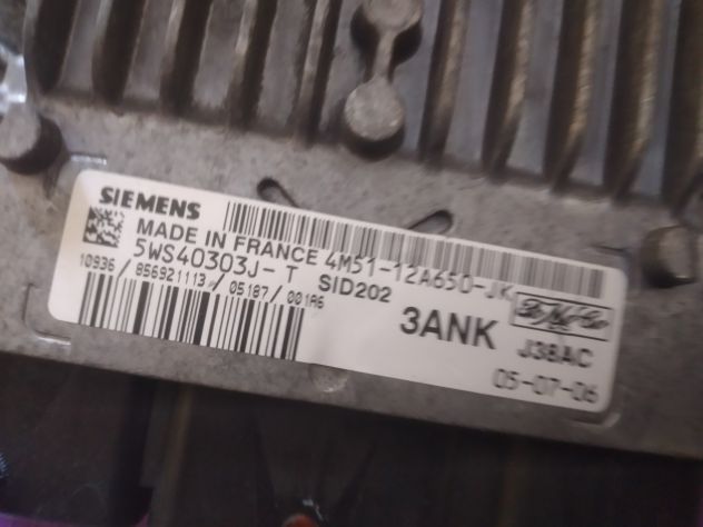 CENTRALINA MOTORE FORD FOCUS 1.8 TDCI SIEMENS 5WS40303J-T, 5WS40303JT, FoMoCo 4M - Foto 6