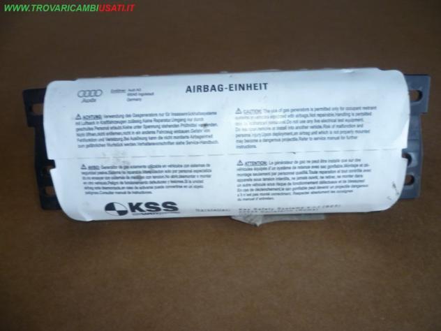 DISPOSITIVO AIRBAG LATO PASSEGGERO 2 SPINE GIALLA / AZZURRA AUDI A4 (8K) 4 porte  Carrozzeria  Sicurezza  Airbag  Air-bag passeggero AUDI - A4 4 porte