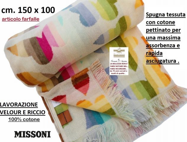 Teli spugna MISSONI , mare piscina bagno ecc. unisex varie misure e prezzi - Foto 4