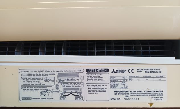 CLIMATIZZATORE MITSUBISHI R410A mod. MUZ-CA25VB + MSZ-CA25VB - Foto 5