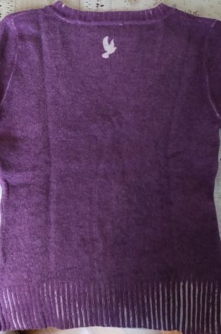 MAGLIONI DA DONNA SCOLLO V FUCSIA E VERDE - Foto 4