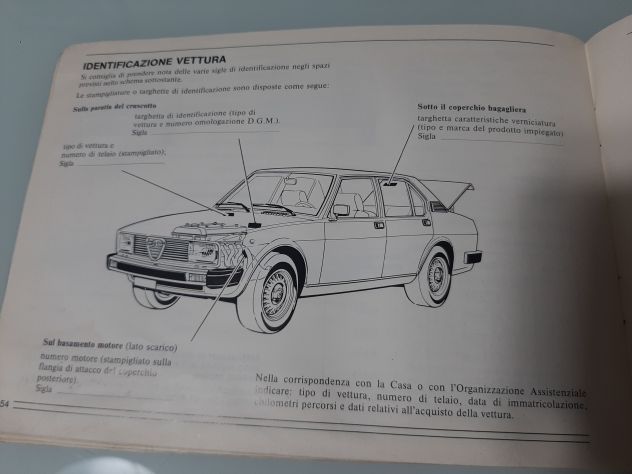 ALFA ROMEO ALFETTA 2000 L USO E MANUTENZIONE  ANNO 1979   ORIGINALE - Foto 6