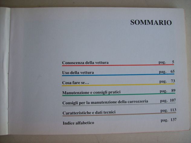 FIAT Croma - Libretto Uso & Manutenzione 25€ - Foto 3