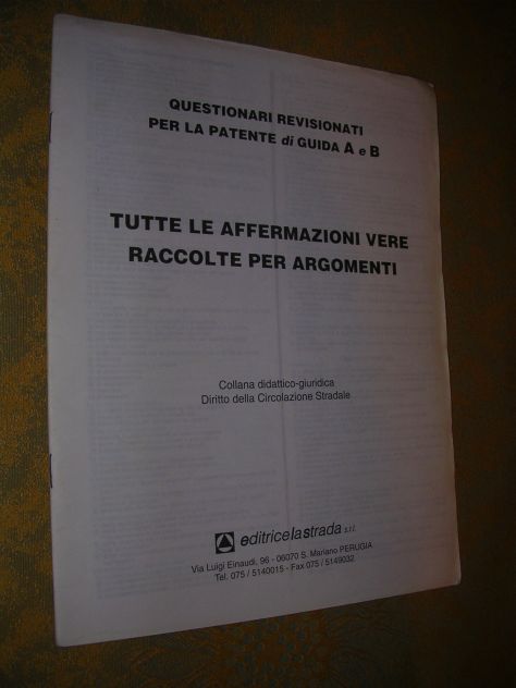 QUESTIONARIO PER LA PATENTE DI GUIDA A e B - Foto 4