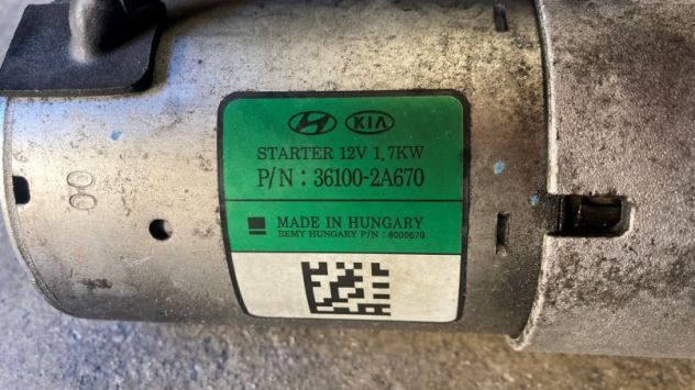 Motorino avviamento Kia Venga 1.4CRDI del 2018 (36100-2A670) - Foto 6