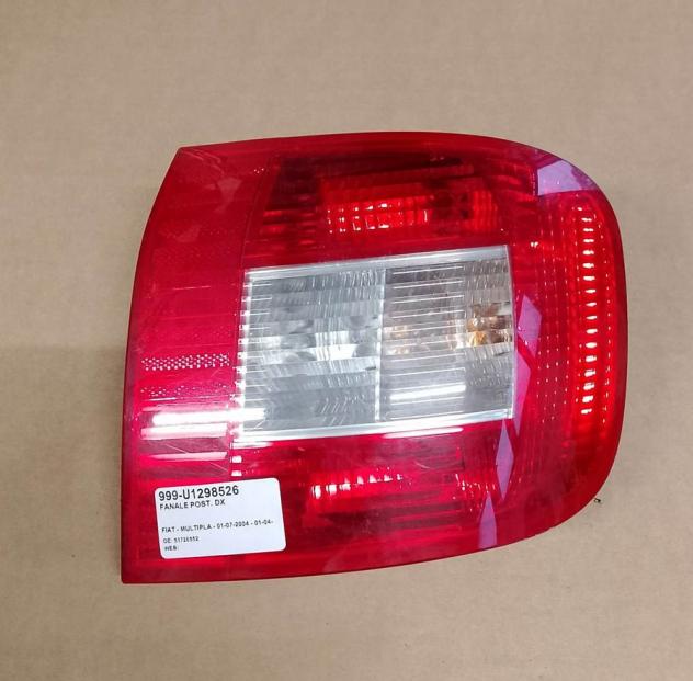 FANALE POST. DX 999-U1298526 Parti elettriche  Fanaleria  Fanali  Fanale post. dx. FIAT - MULTIPLA - 01-07-2004 - 01-04-2012