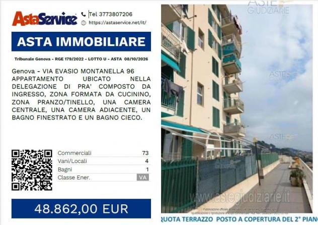 179/2022 U GE - Tribunale Genova - RGE 179/2022 - LOTTO U - ASTA 08/10/2026