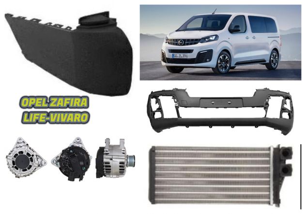 OPEL ZAFIRA LIFE musata cofano radiatore ossatura alternatore parafango