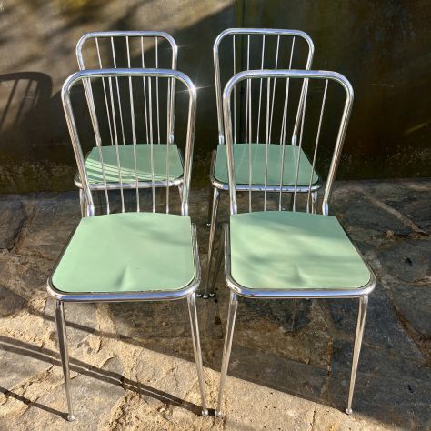 SEDIE VINTAGE ANNI 60 TUBOLARE CROMATO - Foto 7
