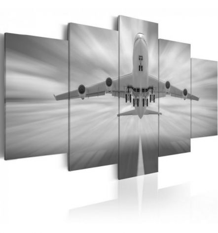 Quadro Con Un Aereo Moderno Cm. 100x50 E 200x100 - ARREDALACASA