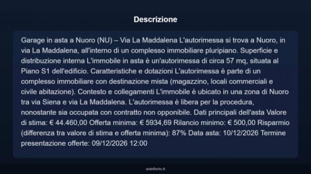 Immobile in asta di 57 m² in vendita a Nuoro - Foto 5