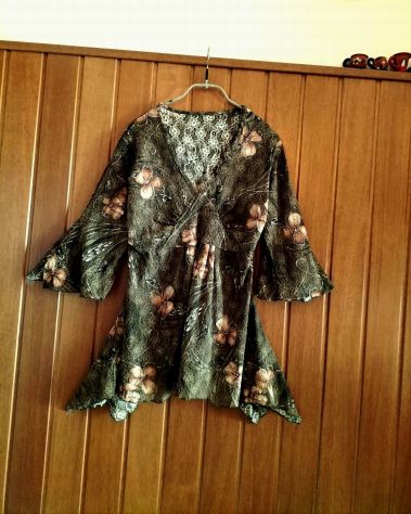 BLUSA *PIZZO SANGALLO* SVASATA CON FONDO ASIMMETRICO ***NUOVA***