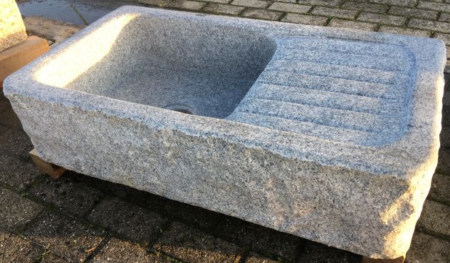 Lavandino lavello in pietra granito da esterno 90cm - Foto 6