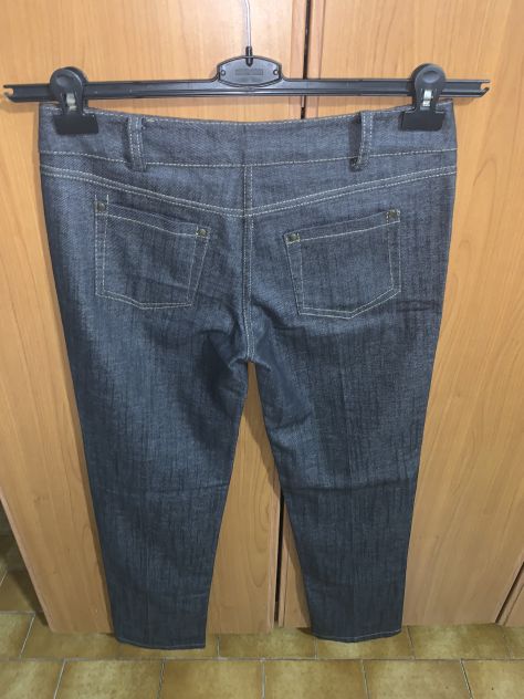 PANTALONI IN OTTIME CONDIZIONI DA DONNA MADE IN ITALY ELASTICIZZATI GRIGIO SCURO - Foto 8