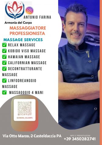 Massaggiatore olistico professionale Tel:3450282741