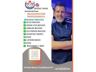 Massaggi - benessere Casteldaccia - Massaggiatore olistico professionale Tel:3450282741