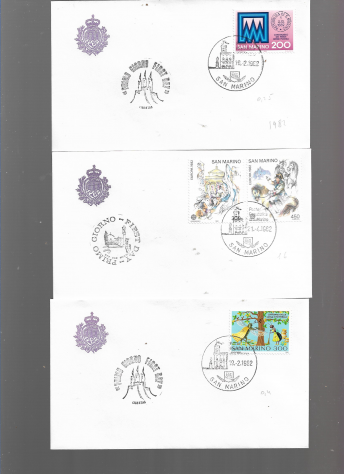 1963/92 SAN MARINO N 65 BUSTE FDC N 6 CP N 80 FRANCOBOLLI