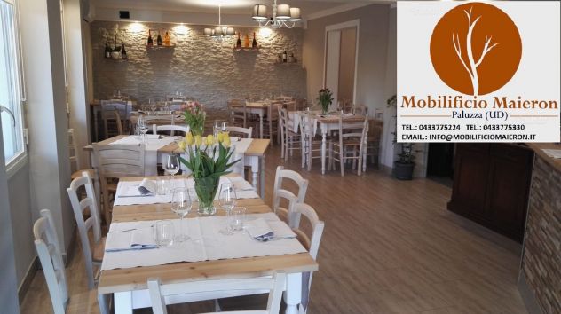 Set Tavoli e Sedie Per Ristoranti Pizzerie Pub In Stile Shabby Chic cod102 Nuovi - Foto 8