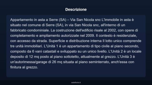 Immobile in asta di 38 m², box auto in vendita a Serre - Foto 3