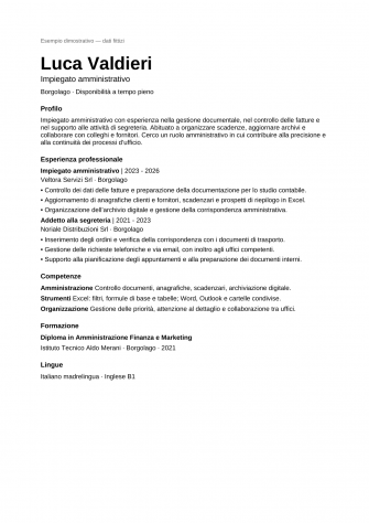 Impaginazione CV in Word e PDF - 10 euro