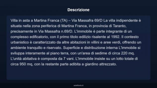 Immobile in asta di 220 m² in vendita a Martina Franca - Foto 7