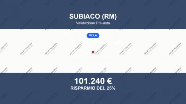Immobile in asta di 135 m² con più di 5 locali in vendita a Subiaco