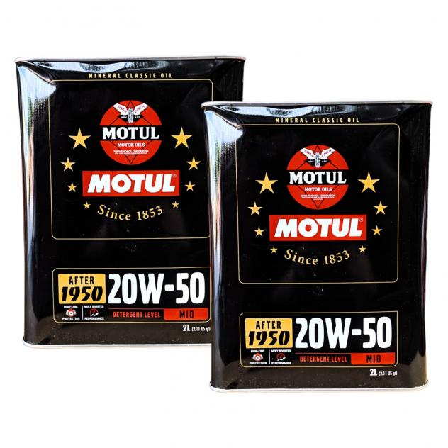4 Litri MOTUL CLASSIC PERFORMANCE 20W50 Olio motore per auto d'epoca 1950 1970