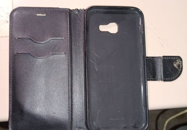 Cover Nera Pelle richiudibile Samsung Galaxy A5 - Foto 3
