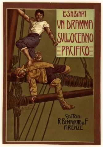 UN DRAMMA  SULL'OCEANO PACIFICO, E. SALGARI, BEMPORAD 1921. - Foto 2